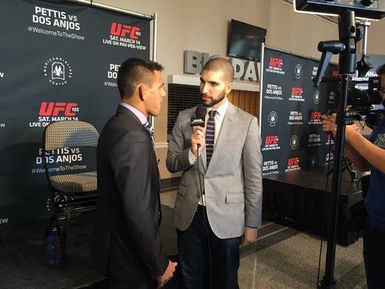 Fotos do Media Day do UFC 185, com coletivas e encaradas - Rafael dos Anjos