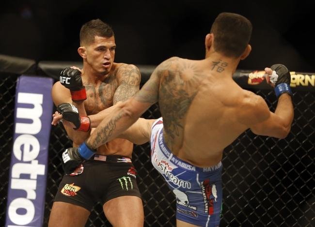 Fotos da vitria de Rafael dos Anjos, que valeu o cinturo dos leves do UFC