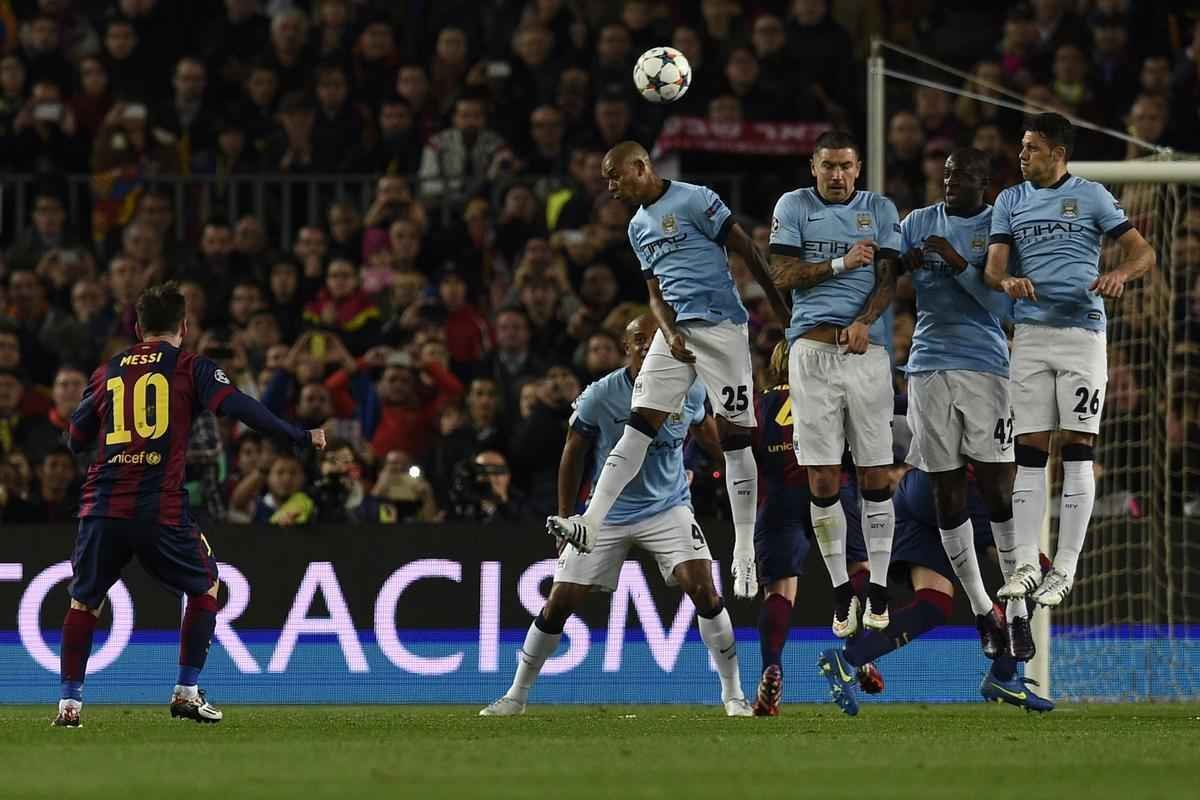 Imagens do duelo entre Barcelona e Manchester City, no Camp Nou, pela Liga dos Campees