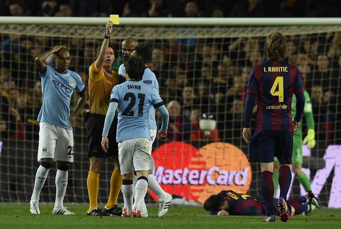 Imagens do duelo entre Barcelona e Manchester City, no Camp Nou, pela Liga dos Campees