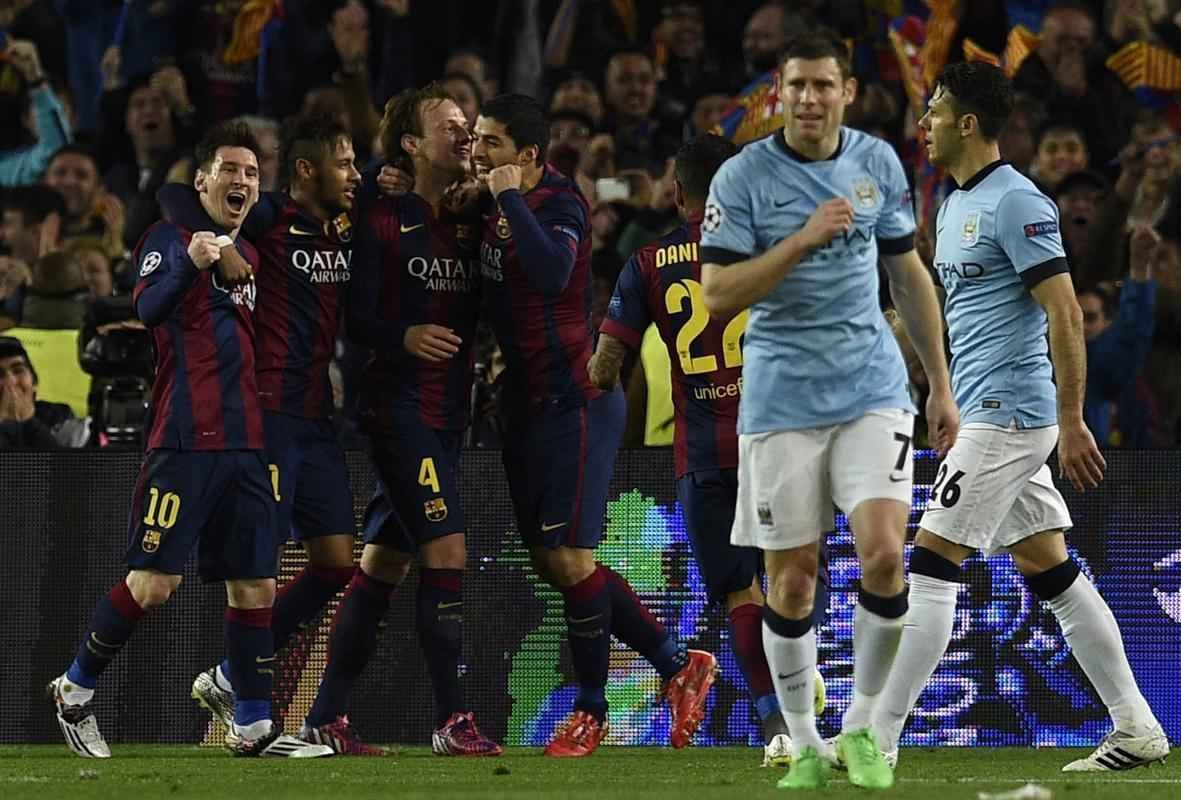 Imagens do duelo entre Barcelona e Manchester City, no Camp Nou, pela Liga dos Campees