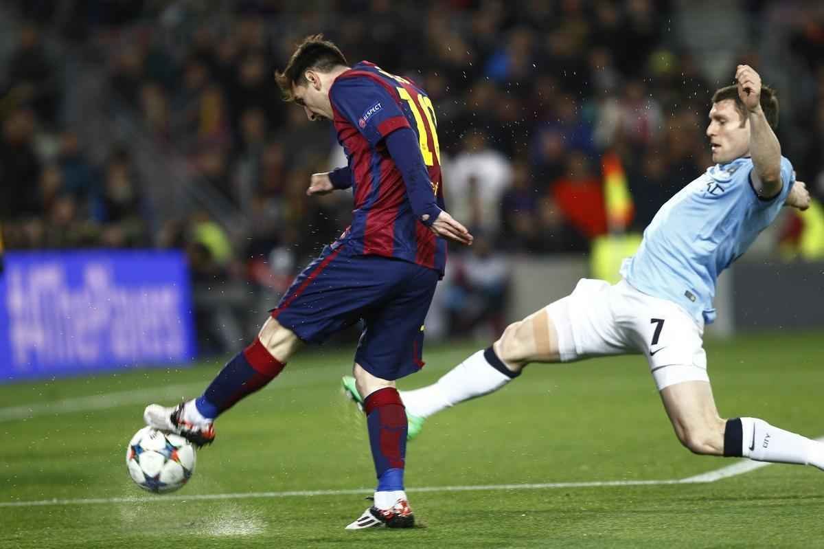 Imagens do duelo entre Barcelona e Manchester City, no Camp Nou, pela Liga dos Campees