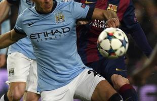 Imagens do duelo entre Barcelona e Manchester City, no Camp Nou, pela Liga dos Campees