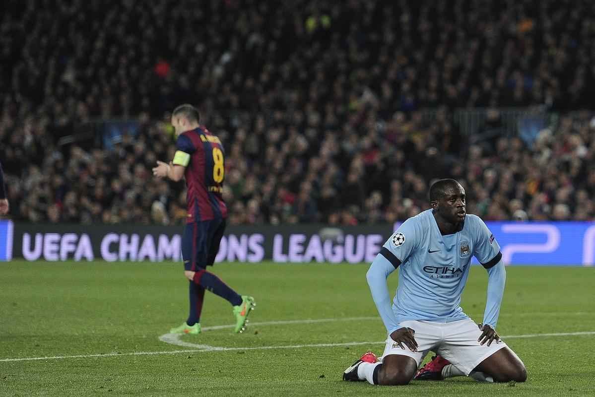 Imagens do duelo entre Barcelona e Manchester City, no Camp Nou, pela Liga dos Campees
