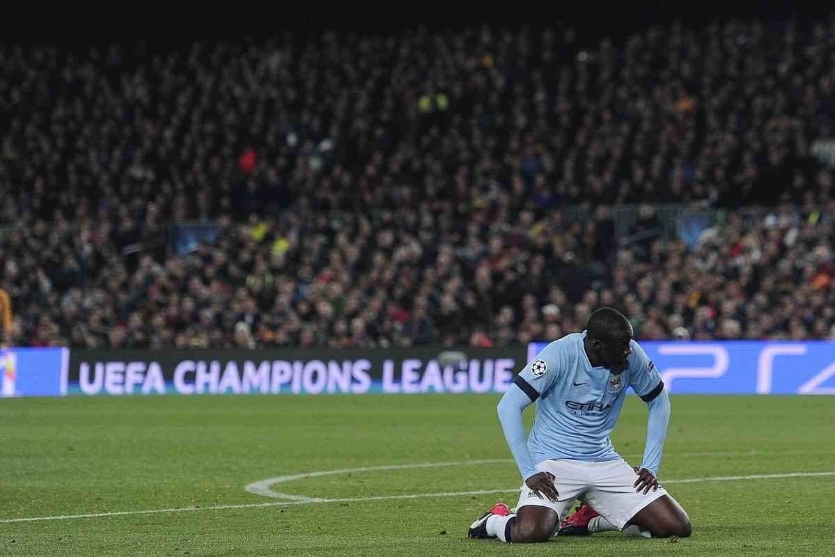 Imagens do duelo entre Barcelona e Manchester City, no Camp Nou, pela Liga dos Campees