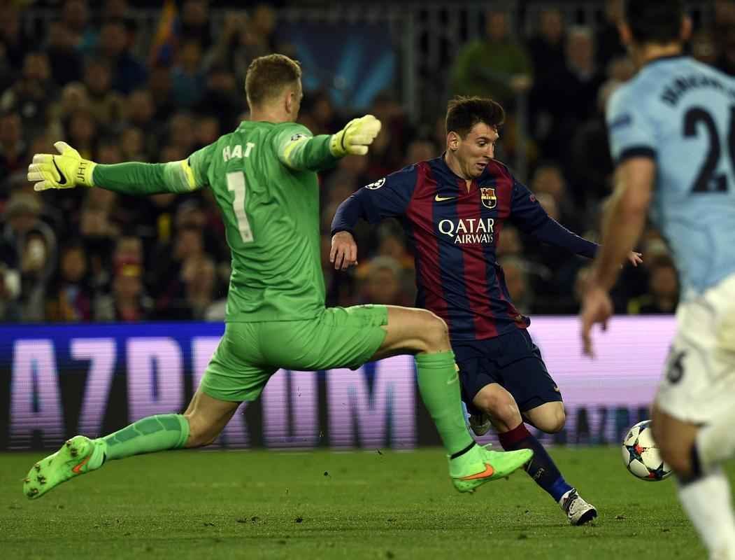 Imagens do duelo entre Barcelona e Manchester City, no Camp Nou, pela Liga dos Campees