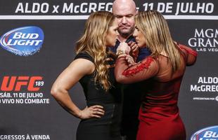 Encaradas de Aldo e McGregor, Ronda e Pitbull, no Rio de Janeiro - Encarada entre Ronda e Pitbull
