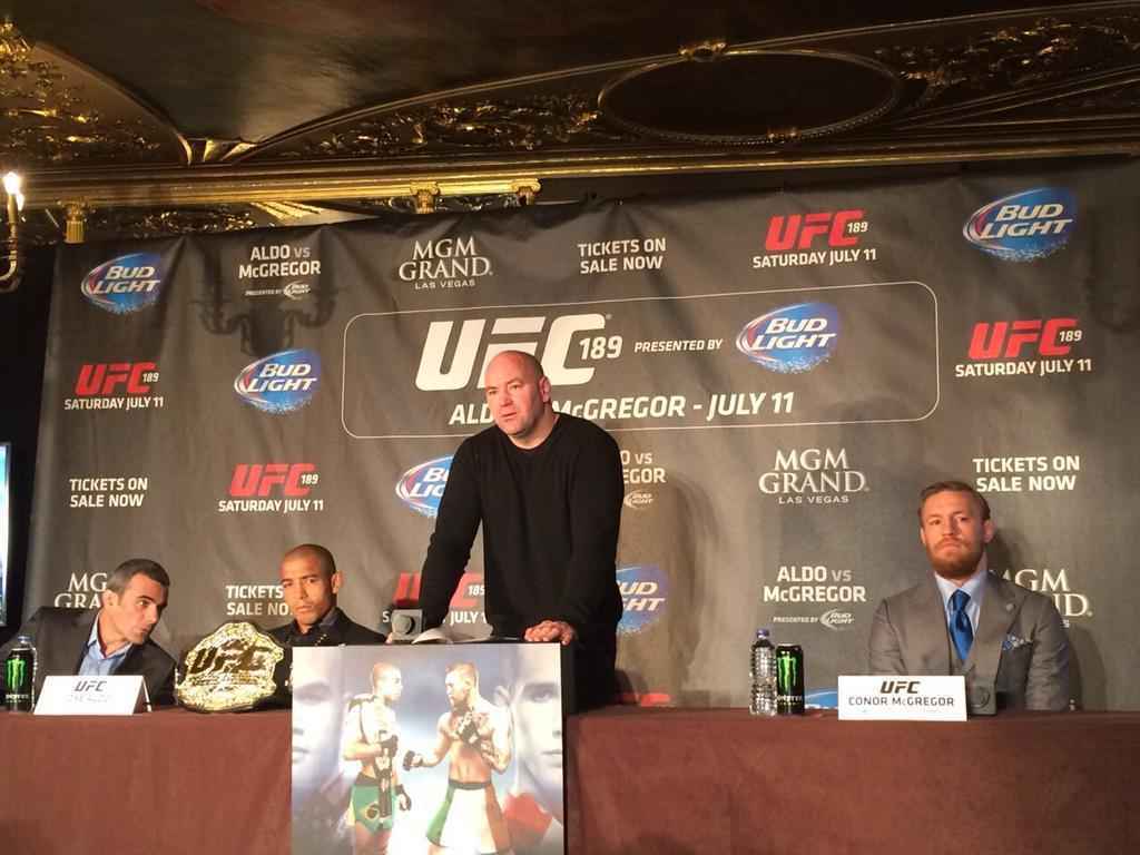 UFC 189 World Championship Tour, com Jos Aldo e Conor McGregor, em Londres