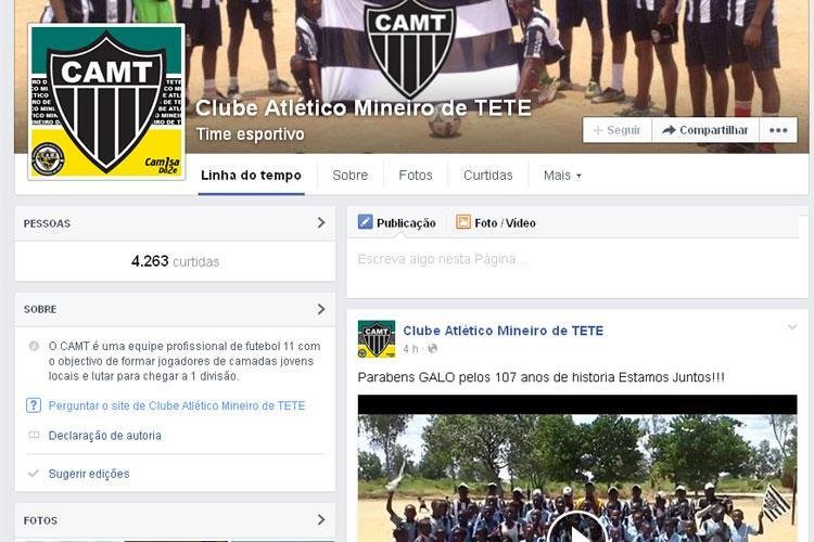 Clube Atltico Mineiro de Tete, em Moambique: 'Parabns, Galo'