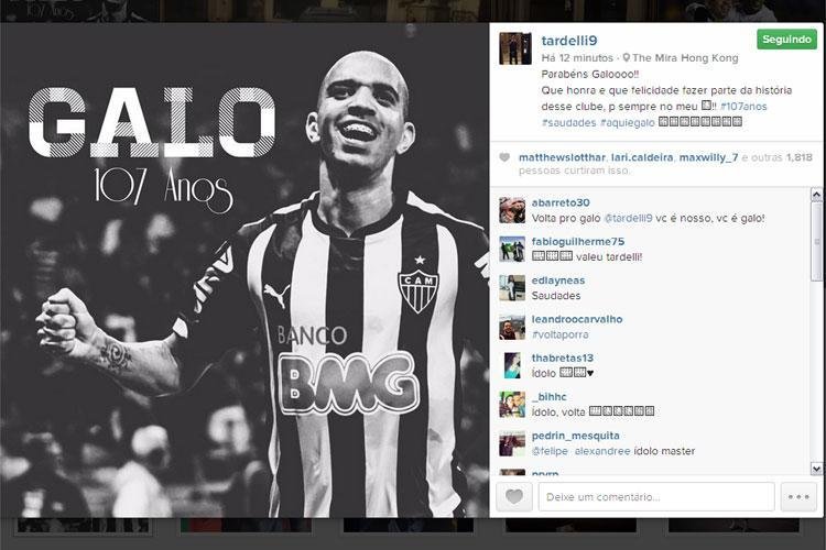 Tardelli: 'Que honra e que felicidade fazer parte da histria desse clube'