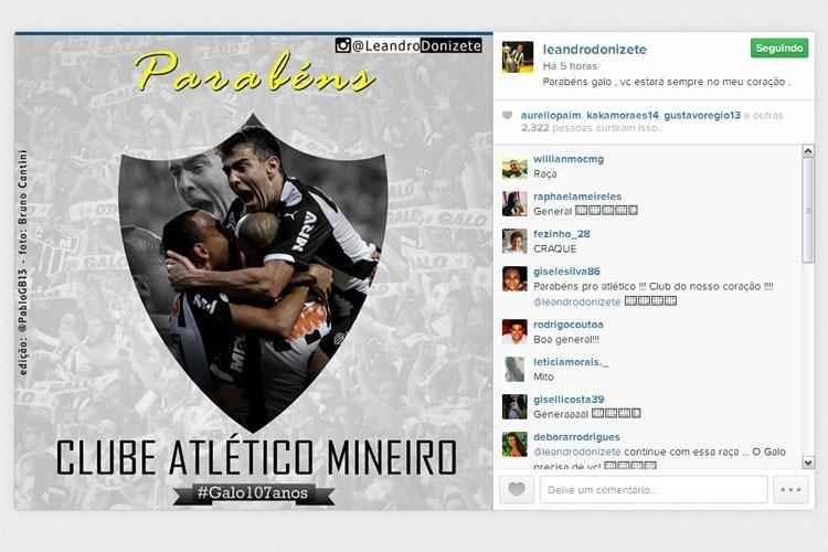 Leandro Donizete: 'Sempre no meu corao'