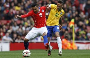 Com gol de Roberto Firmino, a Seleo Brasileira derrotou os chilenos por 1 a 0