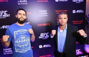 Lanamento do UFC Goinia II  - Encarada entre os protagonistas Carlos Condit e Thiago Pitbull