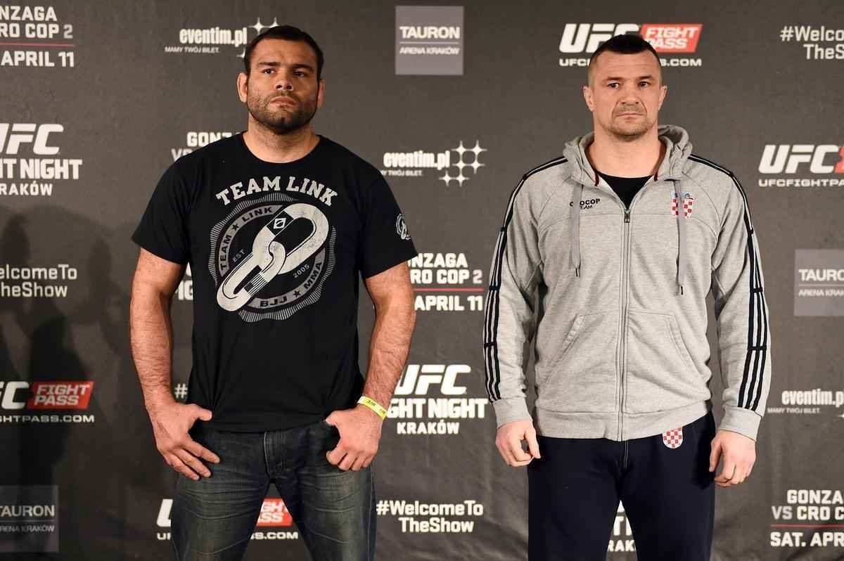 Imagens do Media Day do UFC na Polnia - Gabriel Napo e Mirko Cro Cop, protagonistas do evento