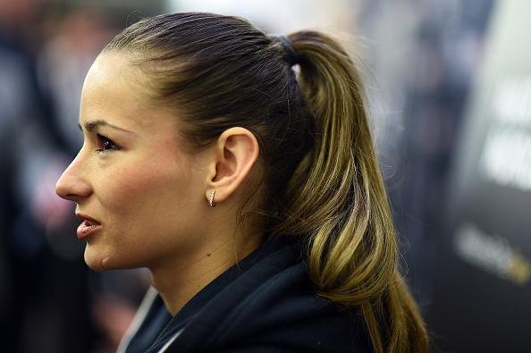 Imagens do Media Day do UFC na Polnia - A croata Maryna Moroz concede entrevista