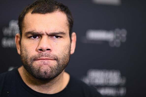 Imagens do Media Day do UFC na Polnia - Gabriel Napo no momento da coletiva