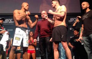 Imagens das encaradas e dos bastidores da pesagem do UFC em Newark - Ronaldo Jacar e Chris Camozzi