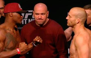 Imagens das encaradas e dos bastidores da pesagem do UFC em Newark - Ovince St Preaux e Patrick Cummins