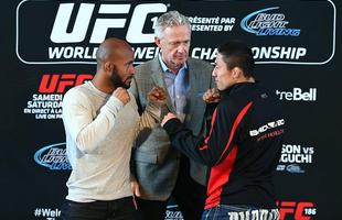 Media Day do UFC 186 - Encarada entre Demetrious Johnson e Kyoji Horiguchi