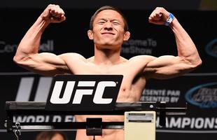 Pesagem do UFC 186 em Montreal - O japons Kyoji Horiguchi bate o peso 