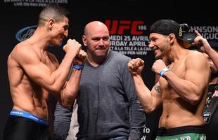 Pesagem do UFC 186 em Montreal - Chris Clements e Nordine Taleb