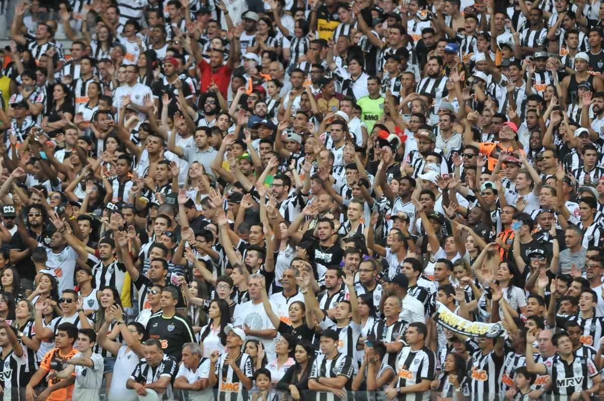 Imagens da torcida do Atltico na primeira partida da final do Mineiro, contra a Caldense