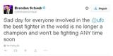 Brendan Schaub, peso-meio-pesado do UFC: 'Dia triste para todos que esto envolvidos com o UFC. O melhor lutador do mundo no  mais campeo e no voltar a lutar to cedo'