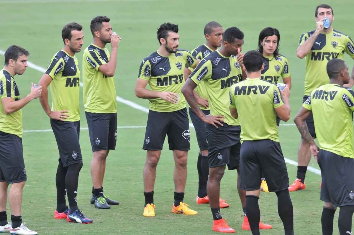 Imagens do treino do Atltico na tarde desta quarta-feira, na Cidade do Galo