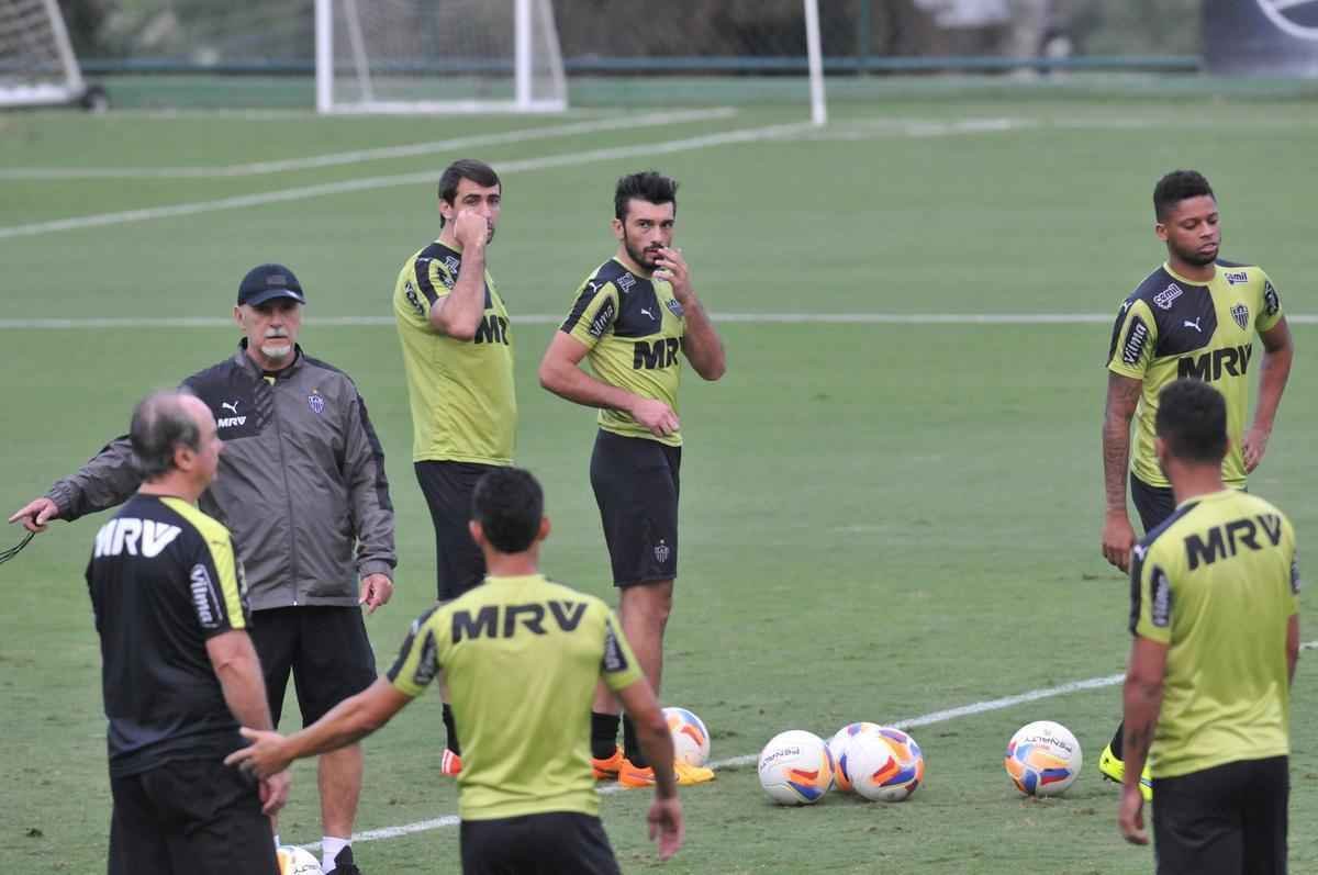Imagens do treino do Atltico na tarde desta quarta-feira, na Cidade do Galo