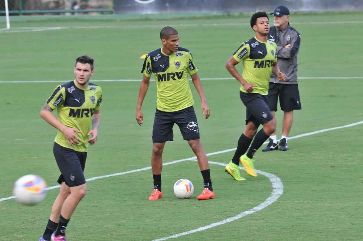 Imagens do treino do Atltico na tarde desta quarta-feira, na Cidade do Galo