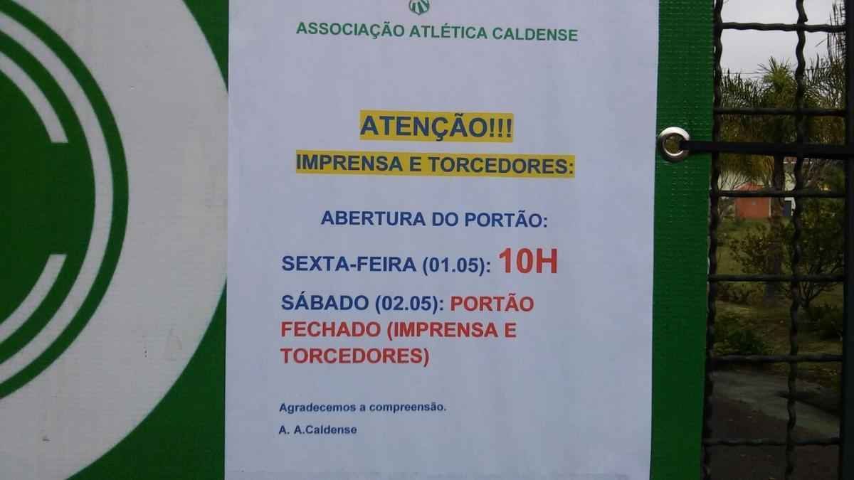 Caldense faz ltimo treino em Poos antes da final