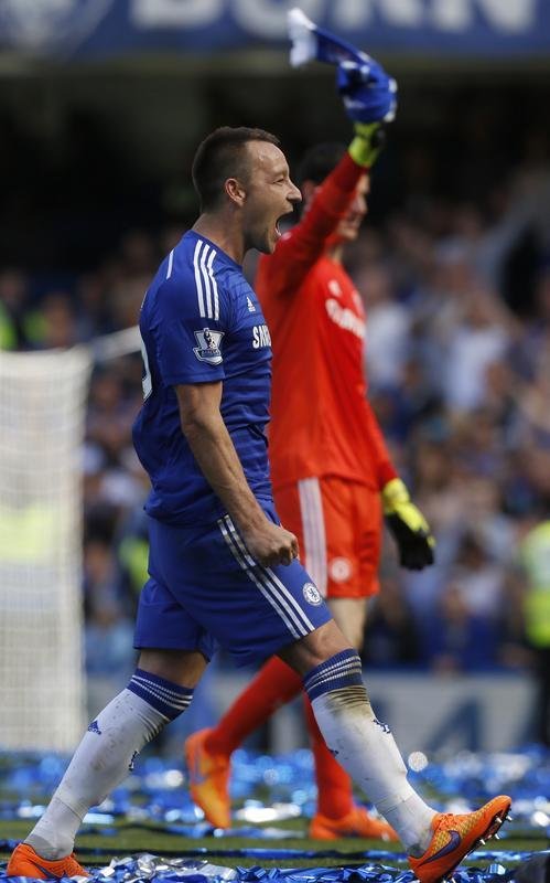 Fotos da comemorao do Chelsea pelo ttulo ingls