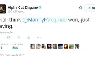 Ex-desafiante do peso galo feminino do UFC, Cat Zingano: ''Eu ainda acho que Pacquiao venceu. S estou dizendo''