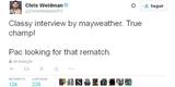 Chris Weidman, campeo dos mdios do UFC: ''Entrevista elegante de Mayweather. Um verdadeiro campeo''