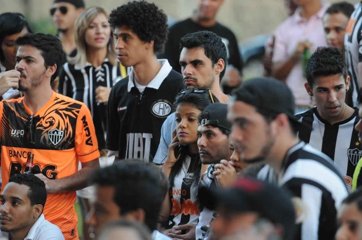 Torcedores do Atltico acompanharam jogo e festejaram ttulo no bar Arena do Espeto, no bairro Horto
