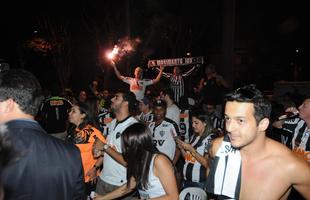 Torcedores do Atltico acompanharam jogo e festejaram ttulo no bar Arena do Espeto, no bairro Horto