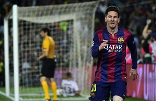 Segundo gol de Messi, marcado de cobertura sobre Neuer e com Rafinha jogado s redes