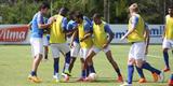 Tcnico Marcelo Oliveira fez um treino ttico fechado na Toca da Raposa II e no mostrou o time que enfrentar o So Paulo. Jornalistas acompanharam apenas atividade recreativa.