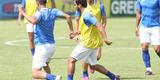 Tcnico Marcelo Oliveira fez um treino ttico fechado na Toca da Raposa II e no mostrou o time que enfrentar o So Paulo. Jornalistas acompanharam apenas atividade recreativa.