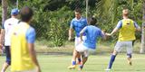 Tcnico Marcelo Oliveira fez um treino ttico fechado na Toca da Raposa II e no mostrou o time que enfrentar o So Paulo. Jornalistas acompanharam apenas atividade recreativa.