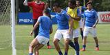 Tcnico Marcelo Oliveira fez um treino ttico fechado na Toca da Raposa II e no mostrou o time que enfrentar o So Paulo. Jornalistas acompanharam apenas atividade recreativa.