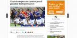 O Clarn tambm noticiou a vitria do Cruzeiro, que aguarda Boca ou River