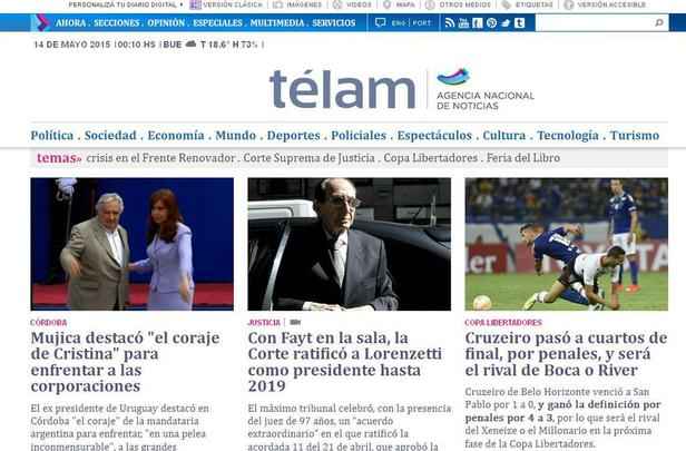 Agncia de notcias Tlam deu amplo destaque para a vitria do Cruzeiro