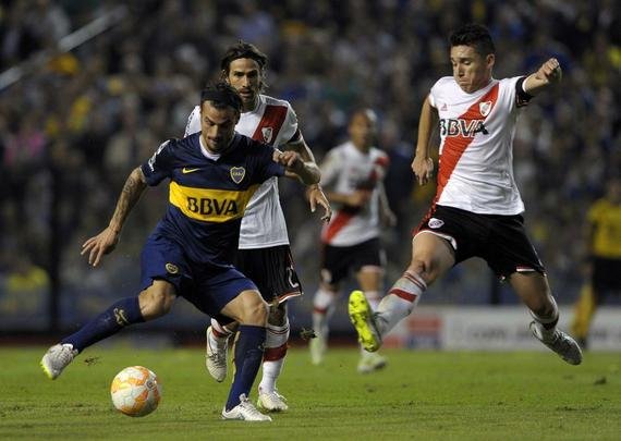 Fotos do jogo entre Boca Juniors e River Plate pela Copa Libertadores