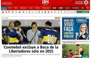 Jornais em todo o mundo noticiaram eliminao do Boca, suspenso da Bombonera, e a classificao do River