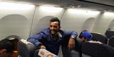 Fotos da delegao e de torcedores do Cruzeiro no trajeto entre Belo Horizonte e Buenos Aires, capital da Argentina, onde o time enfrenta o River Plate, nesta quinta-feira, s 22h, pelo jogo de ida das quartas de final da Copa Libertadores.