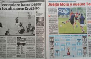 Imprensa argentina abre muito espao para a partida entre River Plate x Cruzeiro