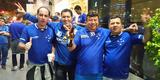 Andr Alvarenga, 40 anos, empresrio, Marco Aurlio Pereira, 52 administrador, Wellington Dumont, 53, empresrio, e Nei Caroba, 46. Nei conta que foi a todas as excurses internacionais com a Cruzeiro Esporte Tour desde o ano passado.