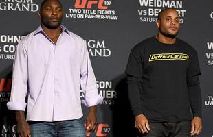 Imagens do Media Day do UFC 187, com encaradas dos principais lutadores - Anthony Johnson e Daniel Cormier