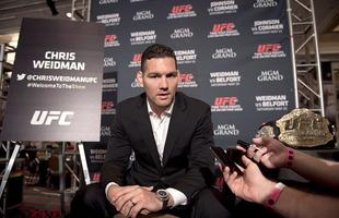 Imagens do Media Day do UFC 187, com encaradas dos principais lutadores - Chris Weidman